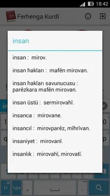 Ferhenga Kurdî android App screenshot 2
